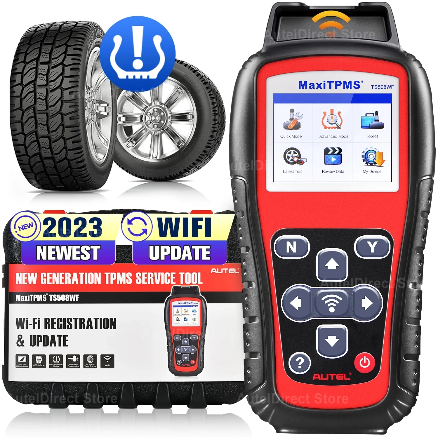 Autel MaxiTPMS TS508WF TPMS Tool Sensor Progarmming/ Relearn/ Activate, TPMS Reset, Read/Clear TPMS DTCs Upgraded of TS501 TS408