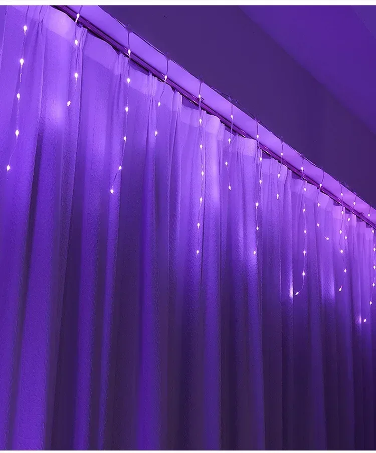 Smart LED Curtain Light RGB Color Changing Holiday Wall Lights Indoor DIY String Light APP Remote Control for Window Party Weddi