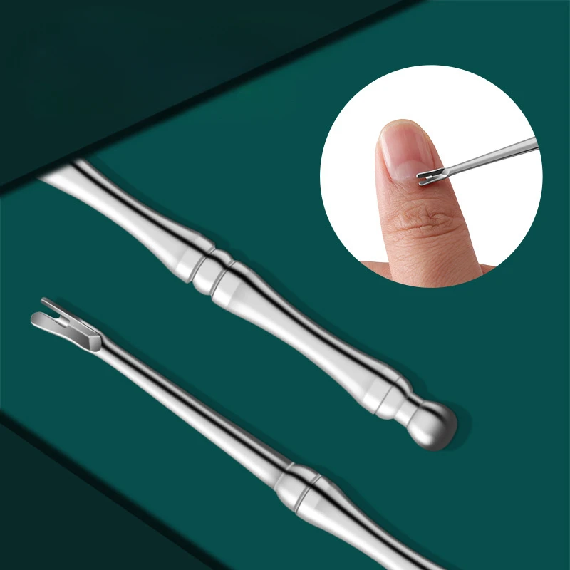 Scraper Nail Cleaner Trimmer High Quality Cuticle Remover Dead Skin Pusher Surgical Grade Stainless Steel Nail Art Manicure Tool