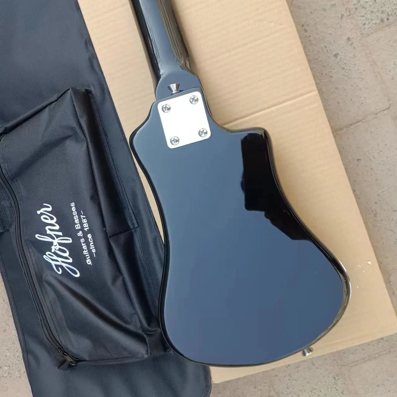 Black Mini Electric Guitar with Bag, High Quality, 6 Strings, Left Hand, Solid Basswood Body, Easy Taking, Travel, 34 in