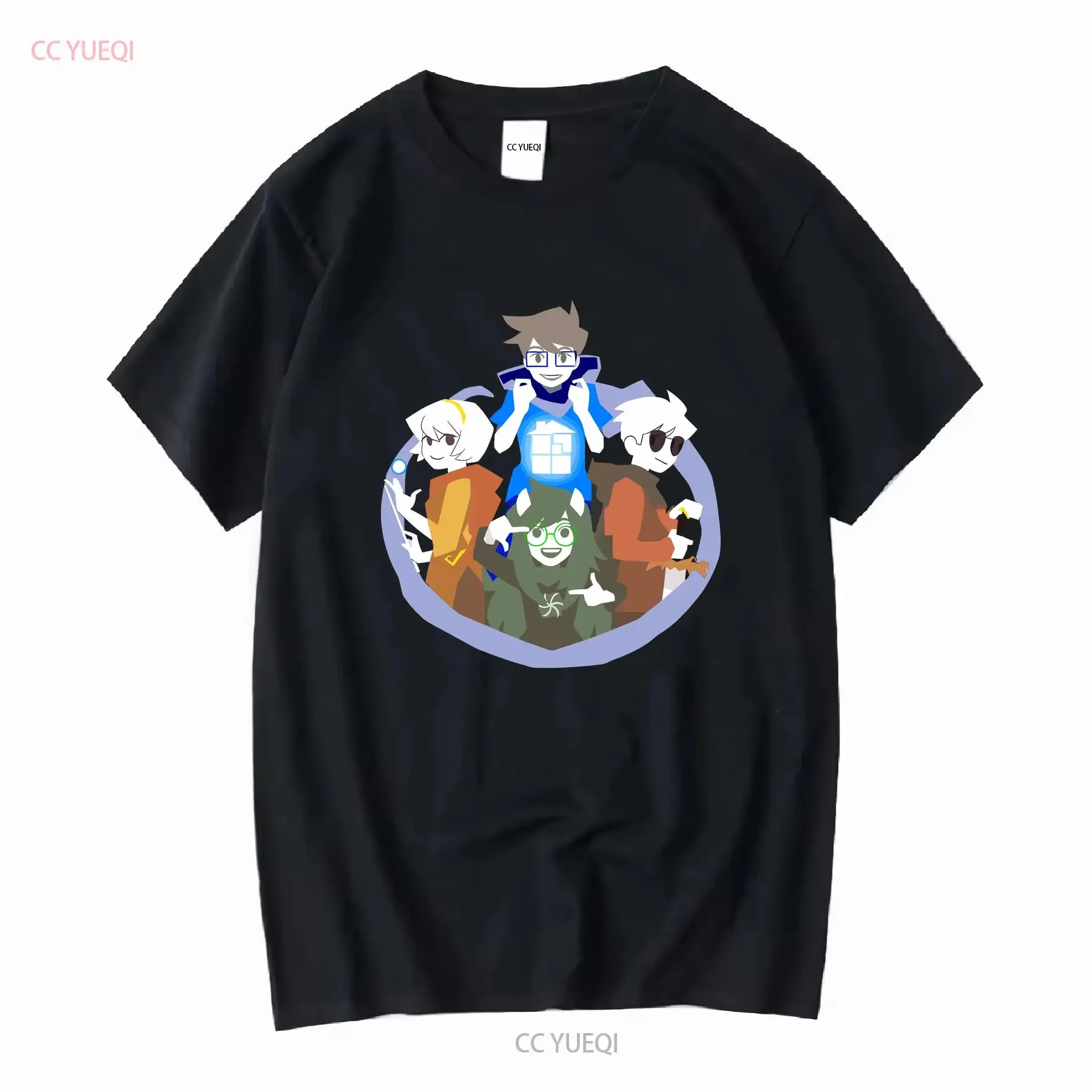 We Love Fine Homestuck Mens T Shirt Medium Black Cartoon long or short sleeves vintage Washed homme Unisex streetwear