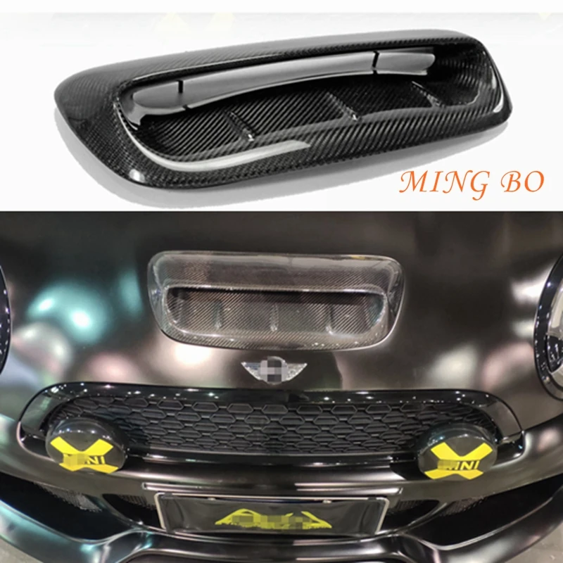 

FOR Mini Cooper S R56 2007-2014 V Front Engine Air Hood Hood Scoop Vent Cover Real Carbon Fiber/Forged Carbon Outlet Mask