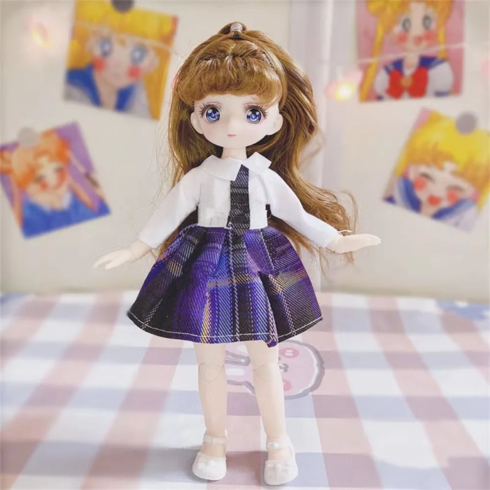 

Кукла BJD с одеждой и нарядом, имитация глаз, имитация глаз, шарнирная кукла, мультяшная милая съемная кукла со съемными суставами
