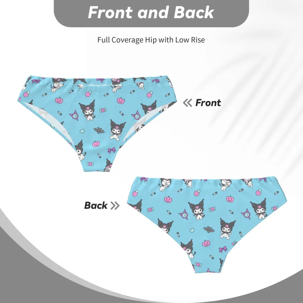 Custom Mens Anime Cartoon Kawaii Kuromi Panties Underwear Male Soft Briefs Underpants