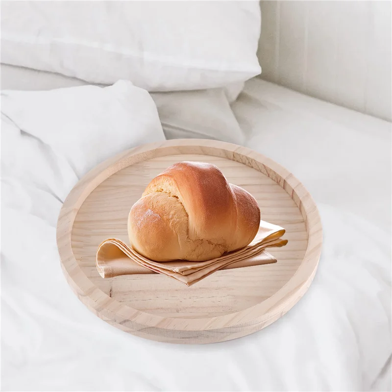 

FO-Sofa Arm Clip Table,Natural Wooden Sofa Armrest Clip-On Tray Table Sofa Couch Arm Rest Organizer, Round