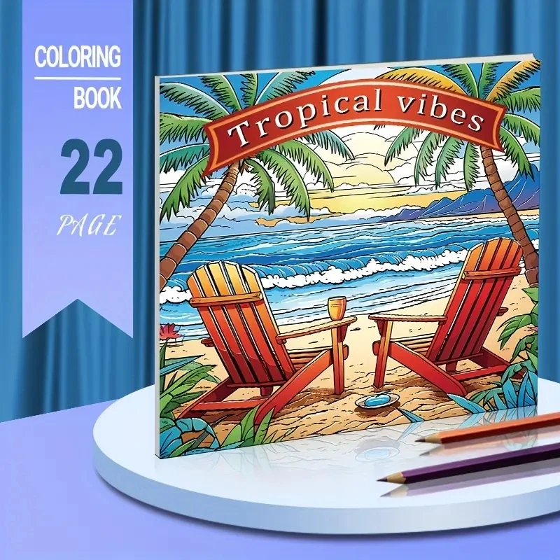 

1pc Art Coloring Book 22 Page Coloring Books Gift For Birthday Party Relieve Stress Kill Time Graffiti Painting Drawing Art Book