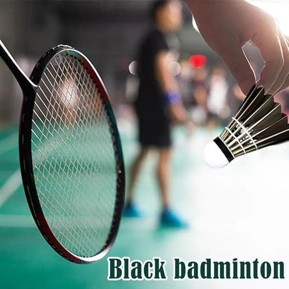 3/6/12Pcs Badminton Shuttlecocks Black Duck Feather Shuttlecocks Badminton Balls for Indoor Outdoor Sports Training