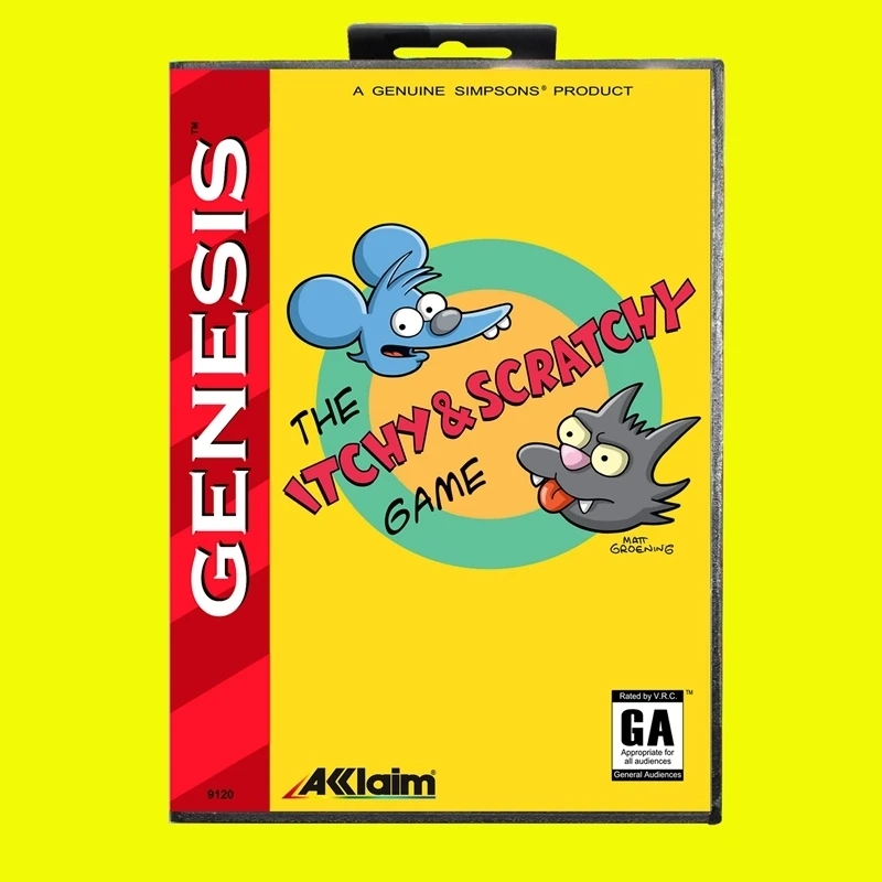 Jeukende en krassende MD-gamekaart 16-bits met US Box voor Sega Megadrive Genesis videogameconsolecartridge