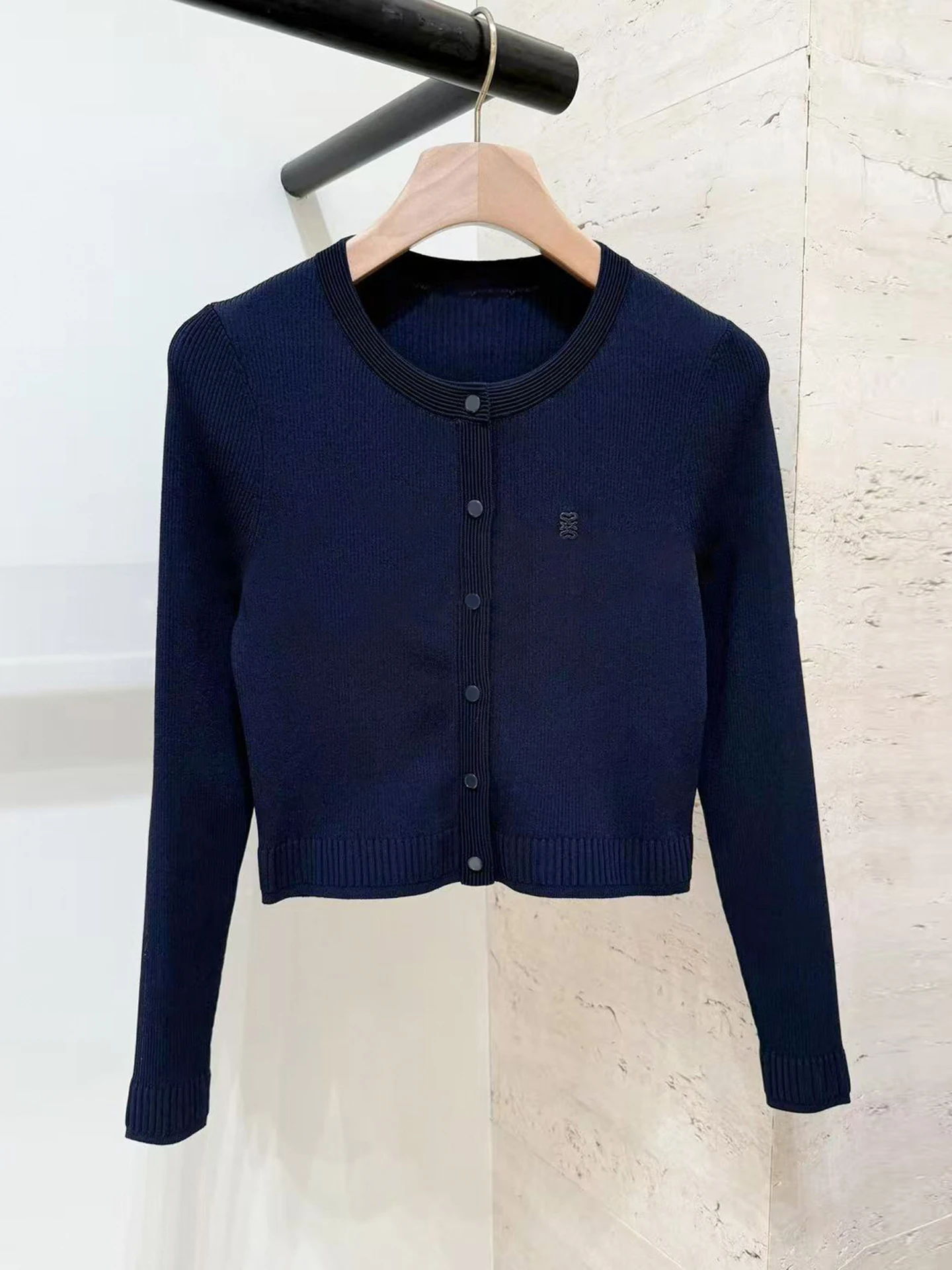 

Slim Fit Knitted Open Cardigan Top Versatile Casual Sle Autumn New Arrival High End Women's Faion by S Home South Oil