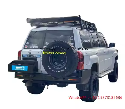 Manx4 Off-Road Steel Rear Bumper for Nissan Patrol Y61 2005+ Safari