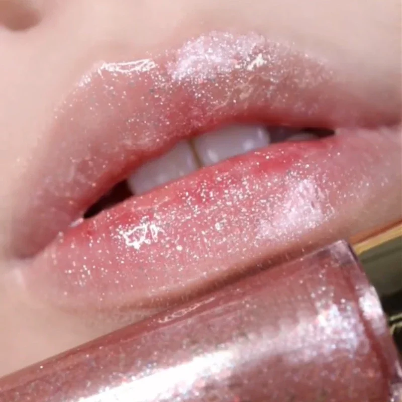 5 Color Diamond Glitter Lip Gloss Waterproof Moisturizing Non-stick Cup Sparkling Liquid Lipstick Shimmer Korean Makeup Cosmetic