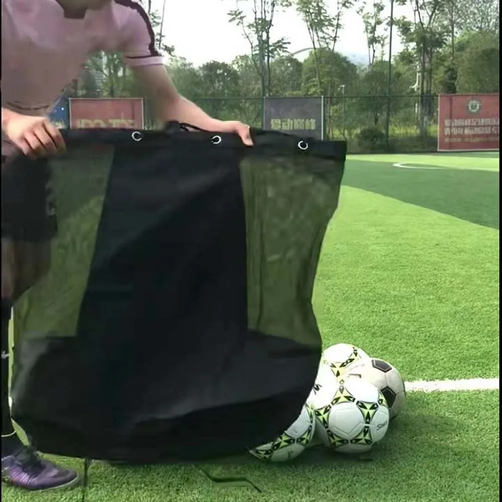Durable Footballs Storage Bag Lightweight Scratch Prevention Balls Carry Shoulder Pouch Thickend Polyester Basketballs Mesh Bag