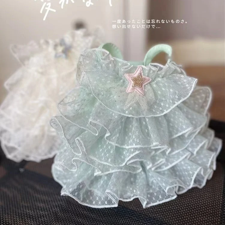 Spring/Summer Dog Cake Skirt Multi layered Lace Skirt Full Wedding Dress Sweet Pet Clothes Cat Skirt Teddy Princess Skirt