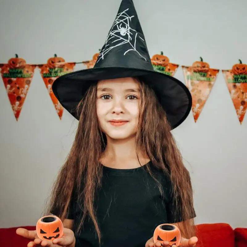 Divertido juguete de calabaza fantasma para apretar para adultos y niños, Bola de ventilación para aliviar el estrés, decoración de fiesta de Halloween, utilería, regalos para bebés