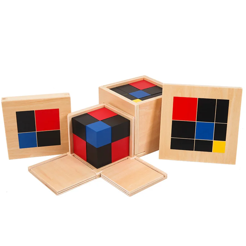 Montessori Early Learning Rekenkundige Binomiale Cube Trinomial Kubus Houten Speelgoed Wiskunde Materialen Voor Houten Wiskunde Speelgoed