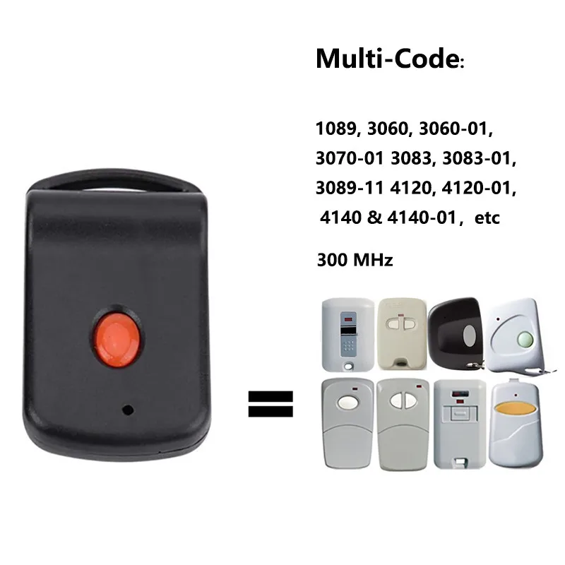 Multicode 3060 3089 308911 1089 4120 Linear MCS308911 MCS412001 MCS414001 MCS308301 300mhz Garage Remote Control Door Opener