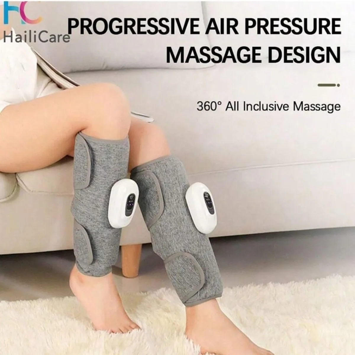 1pc Electric Leg Massager Wireless Rechargeable Air Compression Leg Calf Massage For Relief Relax Leg Muscles Health Care