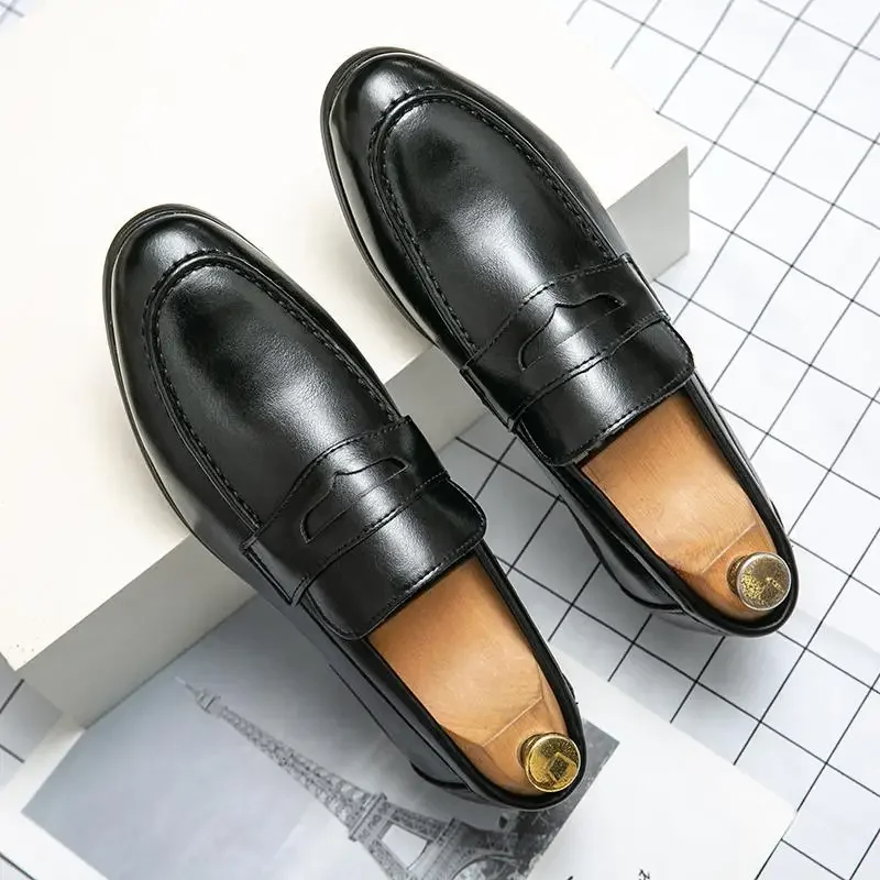 Mocassins sociaux décontractés pour hommes, chaussures de mariage d'affaires, chaussures Derby Gentleman, robe de soirée de luxe, mode