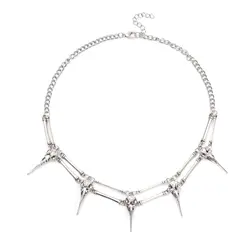 Gothic Bird Skull Choker Evil Skeleton Pagan Wizard Magic Necklace