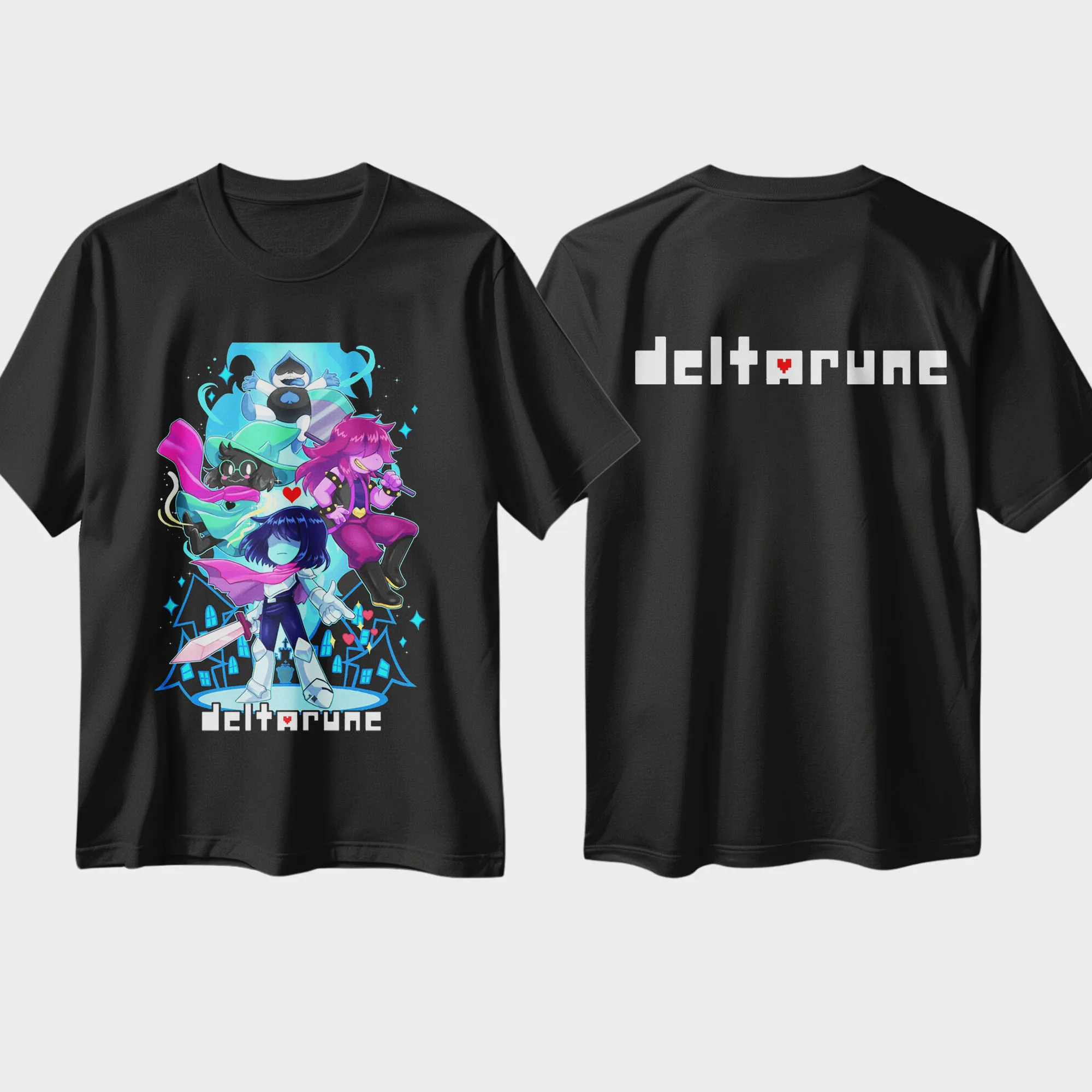 

Game T-shirt Deltarune Gift Printed Graphic Unisex Casual Cotton Round Neck Men Women Streetwear Tees Short Sleeve Breathable