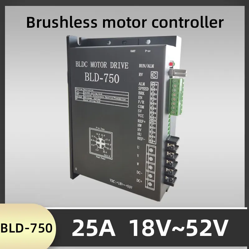 Brushless DC Motor 48V QW-BLD-750 BLDC Engine Controller Speed Regulator BLDC Driver