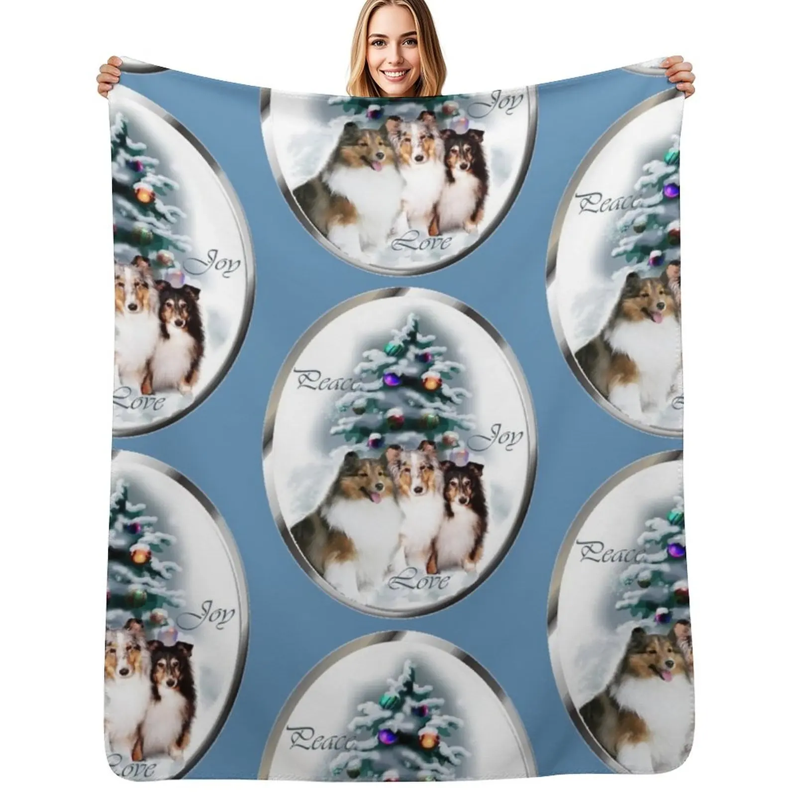 

Shetland Sheepdog Sheltie Christmas Gifts Throw Blanket christmas gifts Weighted Bed covers Camping Blankets