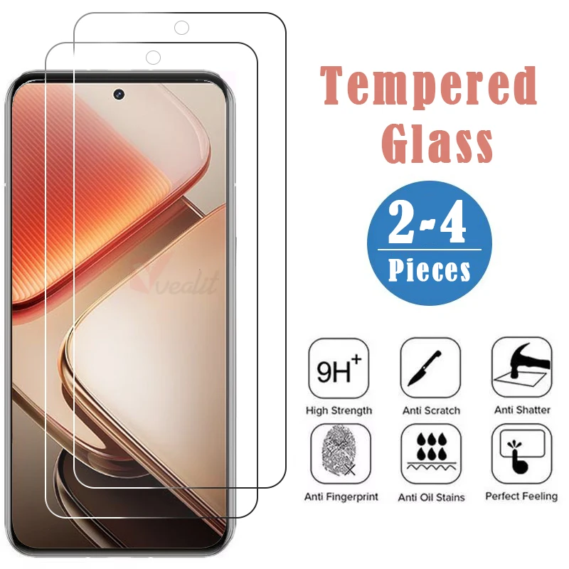 2/3/4 Piece Protective Glass for Vivo iQOO Z9 Turbo Plus Z9X Z8X Screen Protector for Vivo X200 Pro mini X100S X80 Lite HD Glass