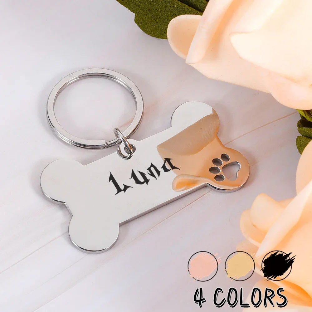 Collar personalizable con etiqueta de dirección para perro, medalla con grabado gratuito de nombre, accesorios para gatitos y cachorros, placa personalizada para perros y gatos