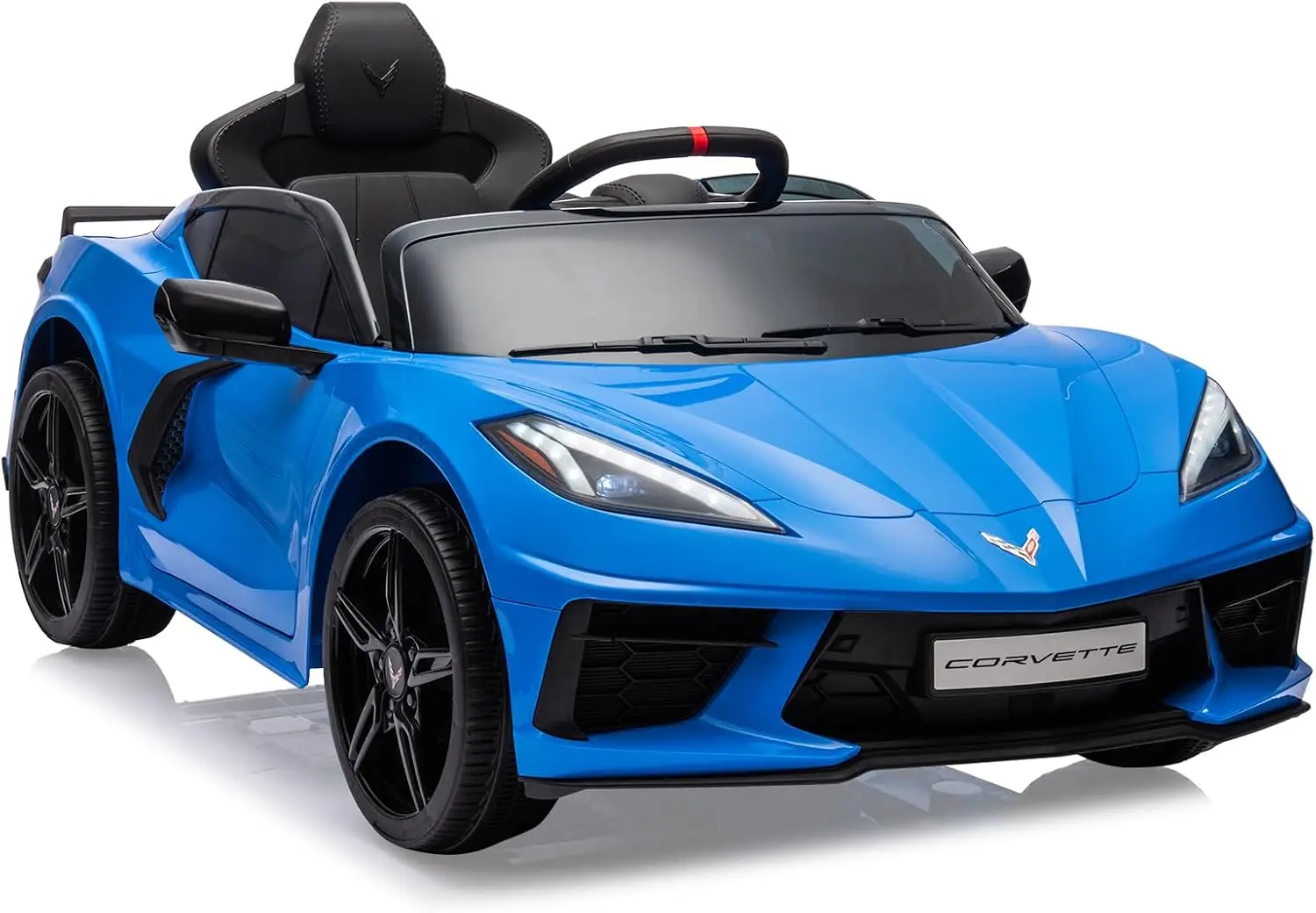 12V Kids Ride on Car Licensed Corvette Battery Powered Car | Toddlers Electric Sports Car Toy with Remote Control, Visual Dashbo