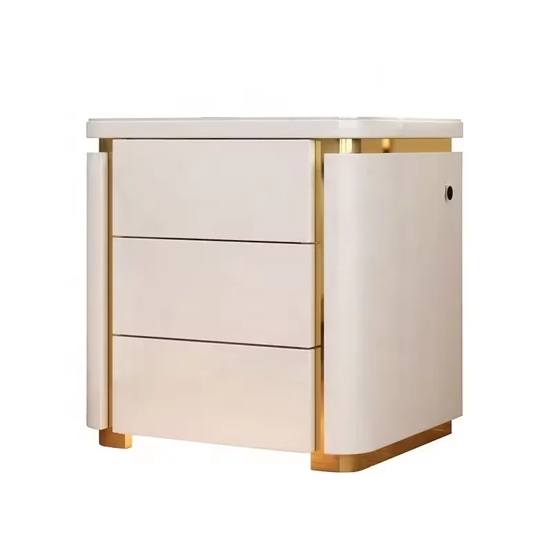 شاحن لاسلكي ذكي جديد منضدة طاولة جانبية أثاث غرفة النوم بجانب السرير مع محطة شحن #2