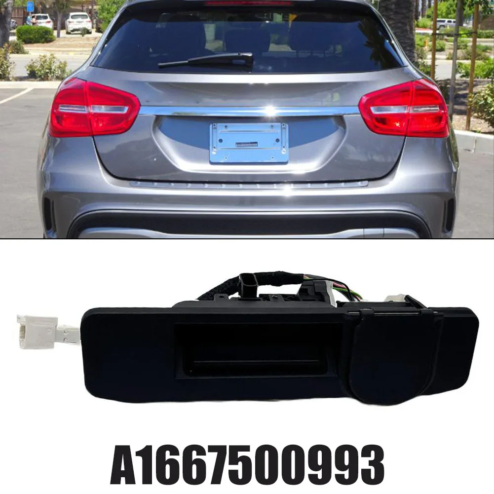 Manija de puerta trasera con cámara de visión trasera para Mercedes Benz Clase A, C, CLA, GLA, GLC, GLE, ML, GLS, V, 12V