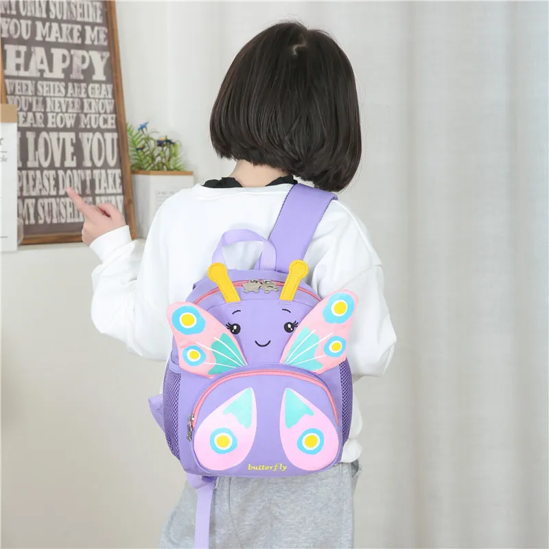 Children\'s Backpacks 2023 Fashionable New Kindergarten Children\'s Anti Loss Schoolbags Girls Cute Cartoon Butterfly Backpack