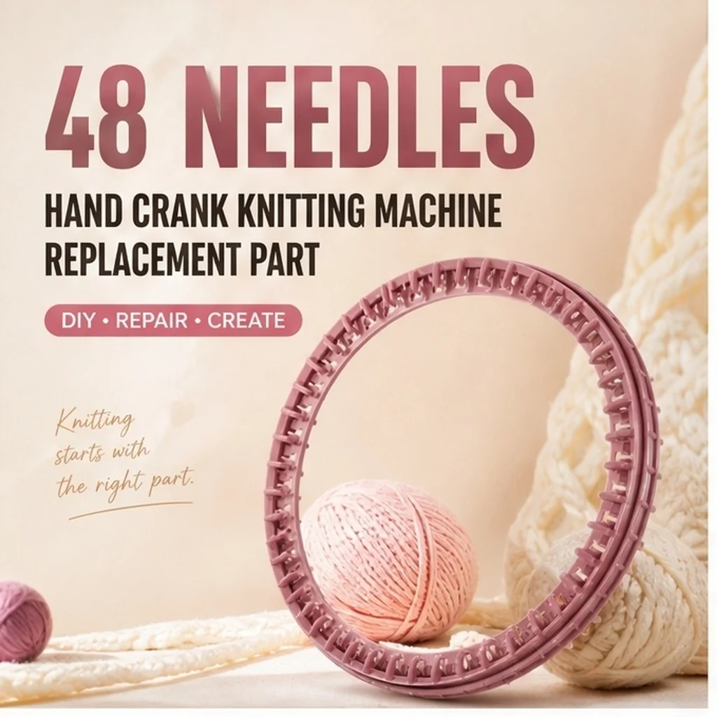1Set Cylindrical Hand Crank Knitting Machine Replacement Needle Compact Design Knitting Accessories for DIY Hats Scarves