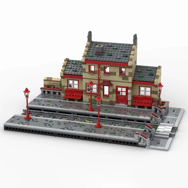 Magical Movie Model MOC Building Bricks Train Station And Overpass Modular Technology Gifts Holiday Assemble Children Toys Suit