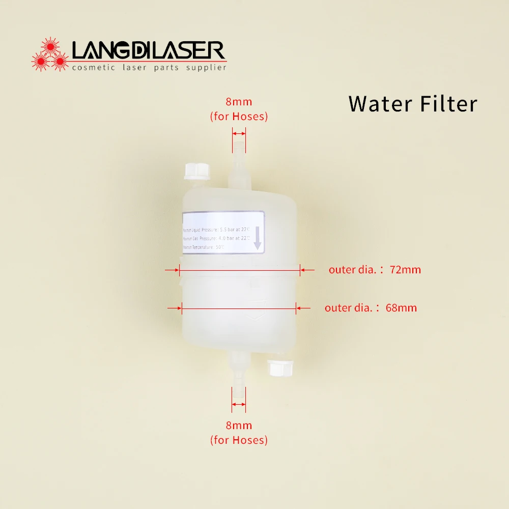 Disposable Capsule Water Filter For Diode Laser & IPL Laser & Medical Laser / For PU Tube Using