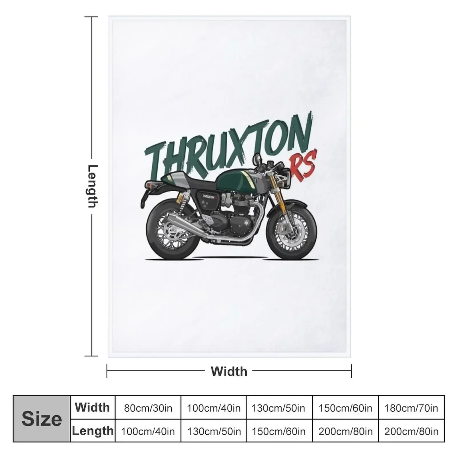 Thruxton RS - Green Throw Blanket Camping Flannel for babies Blankets