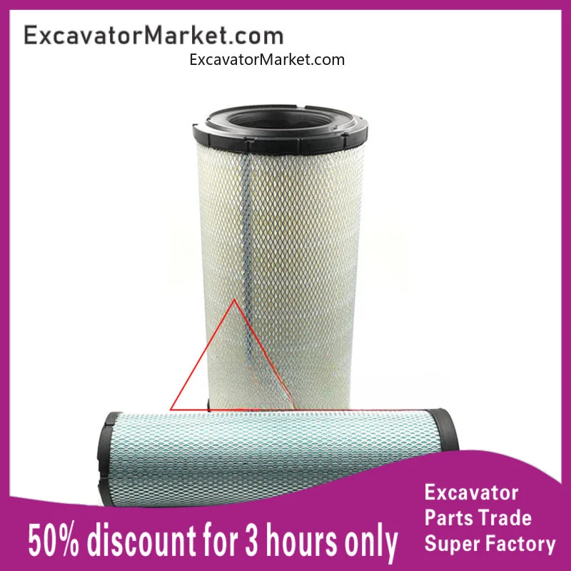 

Excavator Spare Suitable for Komatsu PC200-8/220-7 air filter style air filter AB grid Cummins filter excavator