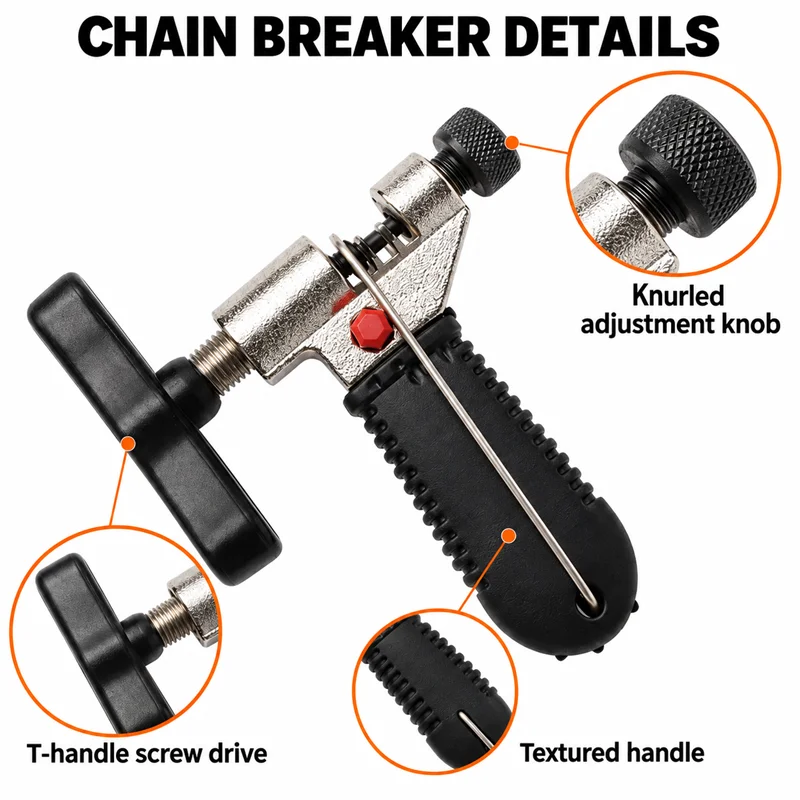 Bike Repair Tool Kit Bicycle Chain Breaker Splitter Cutter Chain Wear Checker For 6/7/8/9/10/11/12 Speed Joint Magic Buckle