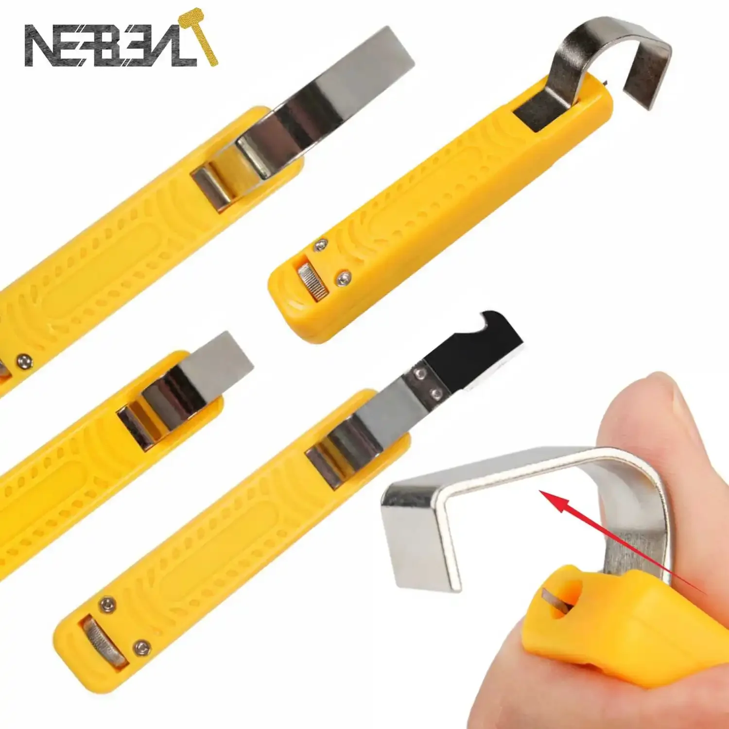 

8-50mm Multi-Function Cable Stripper - PVC/Silicone/PTFE Wire Peeling Tool with Round Blade