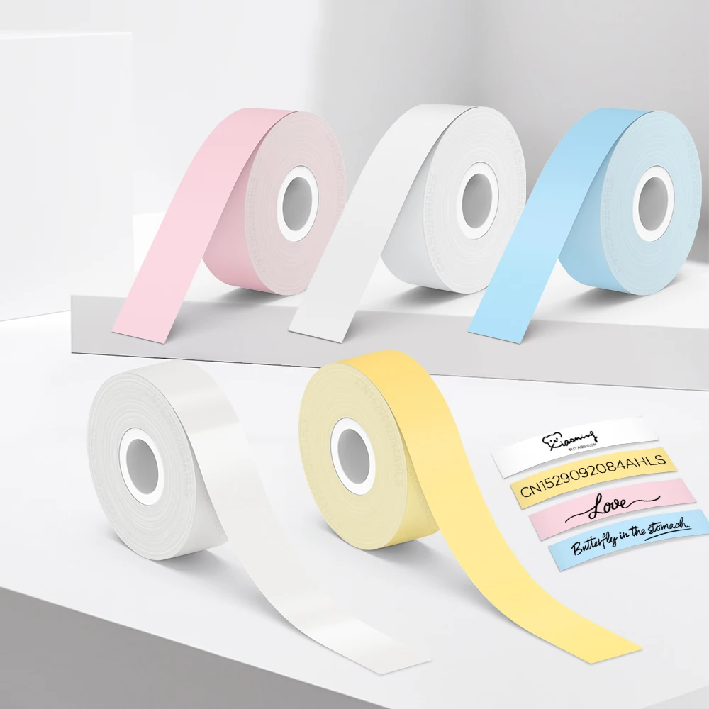 

Рулон термобумаги Marklife P12, прочная клейкая наклейка для этикеток, 15 мм * 7 м, непрерывные стержни для этикеток, 12*40 мм, 15*30 мм, 15*50 мм, лента для этикеток