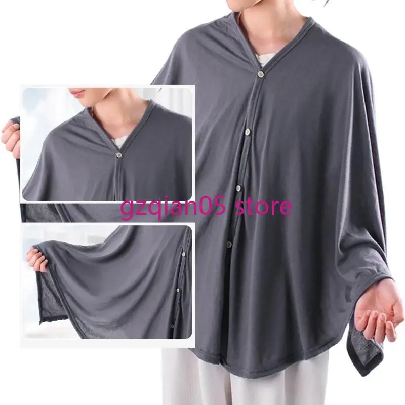 N7ME غطاء رضاعة مريح للرضاعة الطبيعية، منشفة حماية للخصوصية ناعمة ومسامية للرضاعة الطبيعية، شال ملفوف على الكتف #5