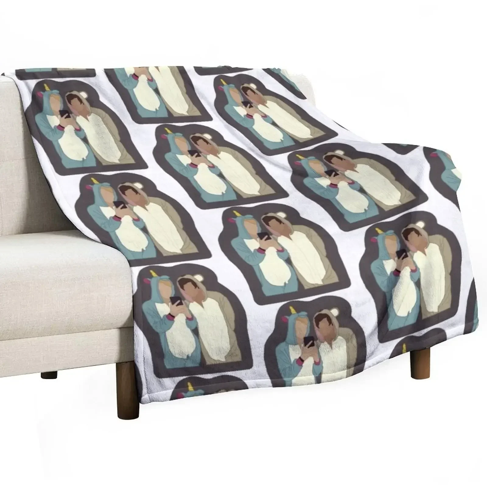 Sam and Colby Onesies48 Throw Blanket Soft Big Personalized Gift Heavy Fashion Sofas Blankets