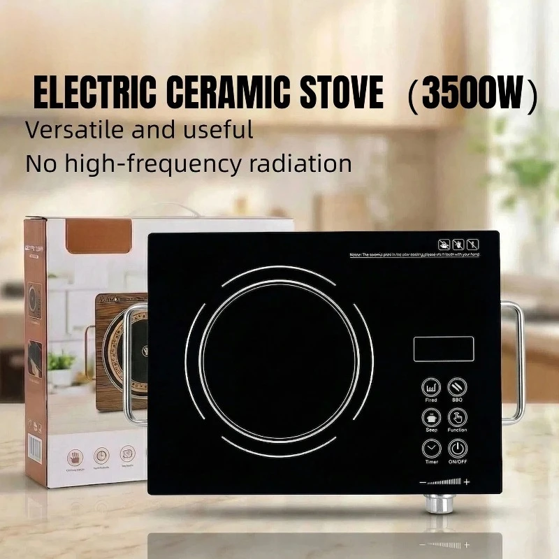 High Power Portable Electric Ceramic Cooktop Multifunctional Infrared Stove for All Flat Bottom Cookware Home Cooking