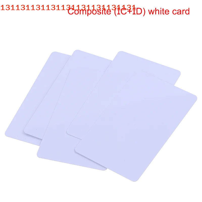 5PCS Frequency RFID 125KHZ T5577 EM4305+13.56MHZ Changeable Writable IC ID Composite Key Cards Keyfob Dual Chip