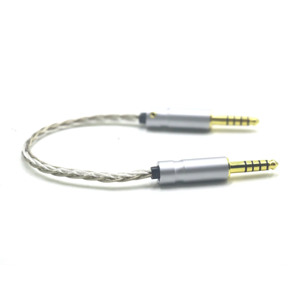 Hifi OCC 152Core 4.4mm Balanced Male to 4.4mm Balanced Audio Adapter Cable Gold Plug 4.4 Male to Male Adapter
