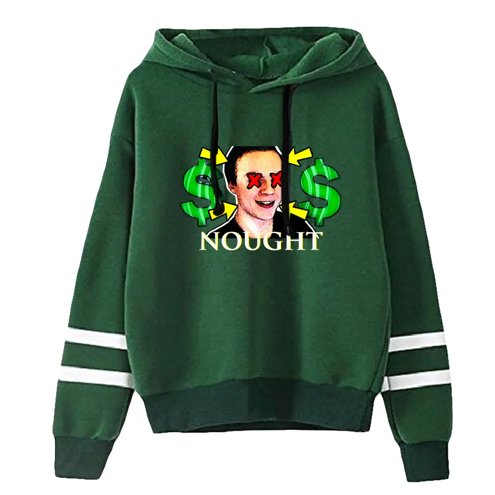 Nought Merch N Logo Print Unisex Pocketless Parallel Bars Sleeve Sweatshirts Women Men Hoodie Youthful Youtuber Fashion Clothes