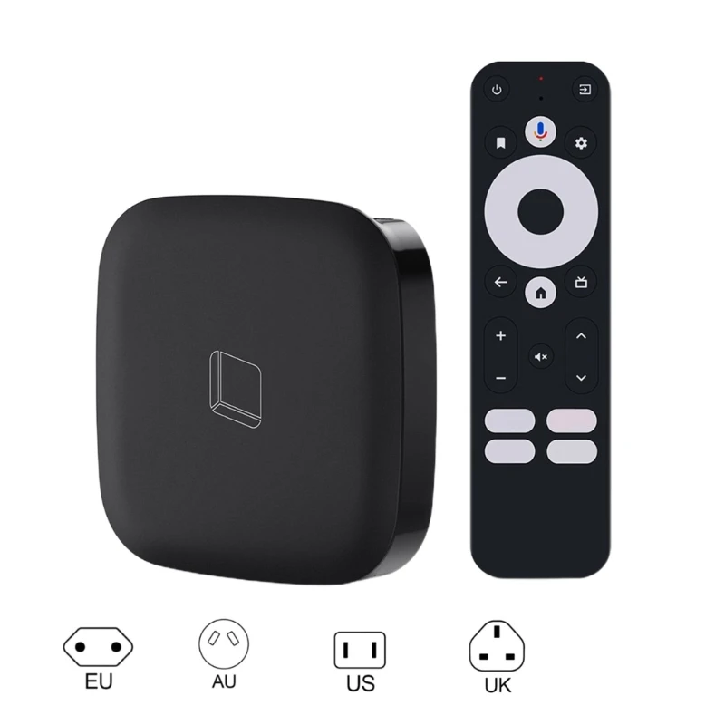 

R91A 1 Set Box 4K 2.4G/5GHz Double Bands BLE5.0 Media Player Set-top Box with Power Cable and Remote