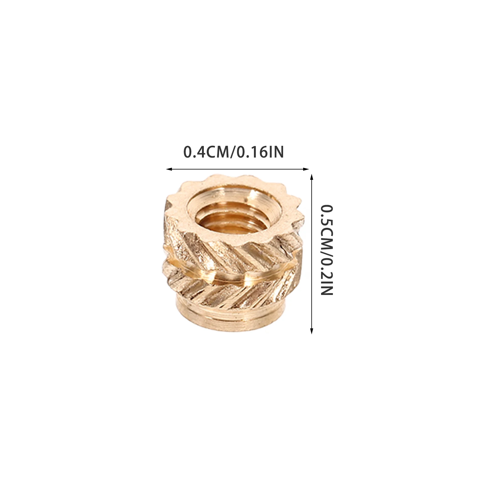 

120 Pcs Copper Nut Inserts Thread Knurled Brass Threaded Set Shape Nuts Female Embedment