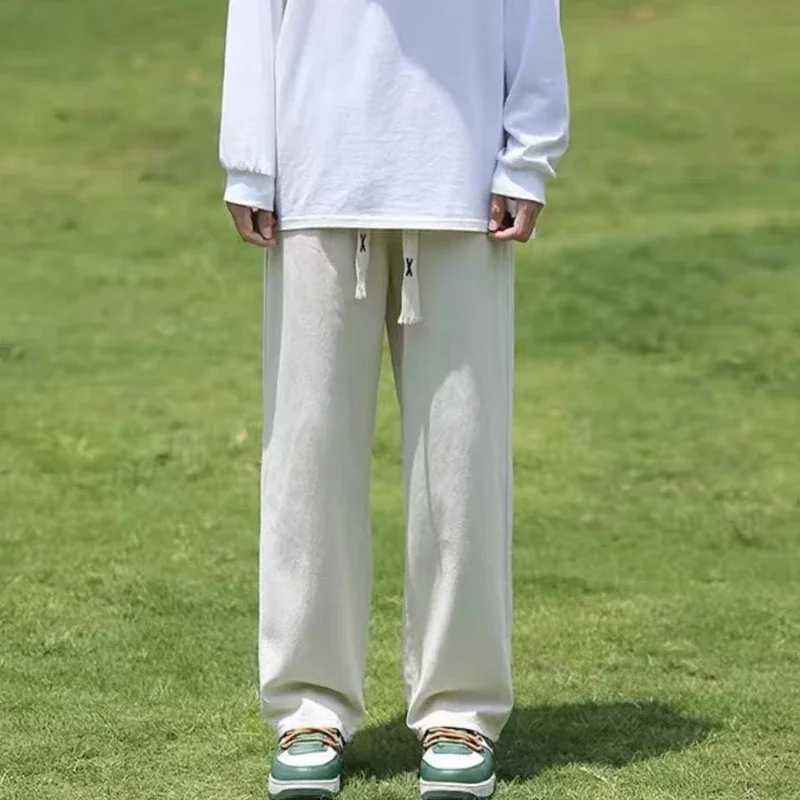 

Straight Male Trousers Plus Size New in Cheap Fashion 2025 Baggy Y2k Korean Style Low Price Stylish Clothes Men's Casual Pants