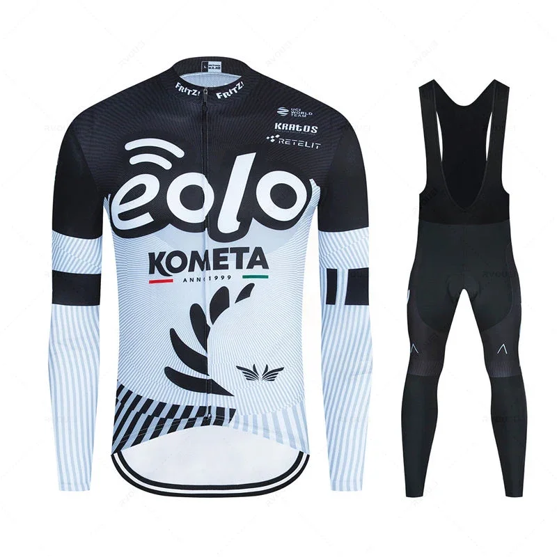 

New Eolo Kometa Spring Autumn Quick Dry Cycling Clothing with Bicycle Jersey Set Downhill Bike Uniform Maillot Ciclismo Hombre